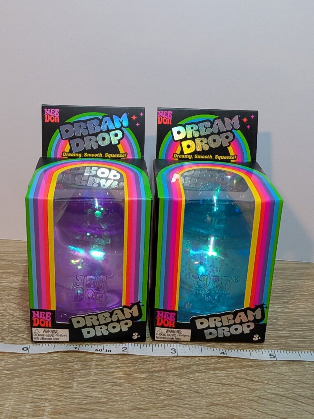 AUTHENTIC NeeDoh Dream Drop Bundle Set of 2, Purple & Blue, NIB Fidget Squish